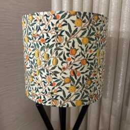 Handmade Lampshade in William Morris Fruits, Oranges, Lemons, Various Sizes, Ceiling Or Table Lamp - thumbnail 3