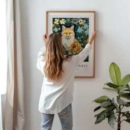 William Morris Print, Art, Exhibition Poster, Fox Gifts, Decor, Art Wall Teal - thumbnail 3