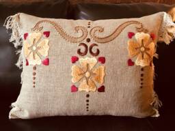 "Miranda Pillow Hand Embroidered 18"" X 22"