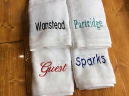 Personalized Hand Towel Bathroom Decor Monogrammed Team Sports 2nd Anniversary Cotton Gift Teacher
