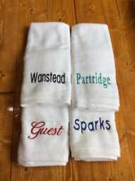 Personalized Hand Towel Bathroom Decor Monogrammed Team Sports 2nd Anniversary Cotton Gift Teacher - thumbnail 3