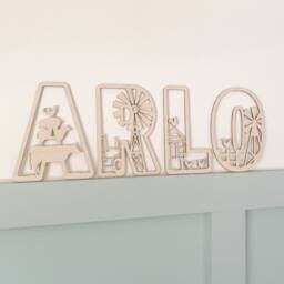 Farm Animal Nursery Decor Wooden Name Sign, Farmyard Letters - thumbnail 3