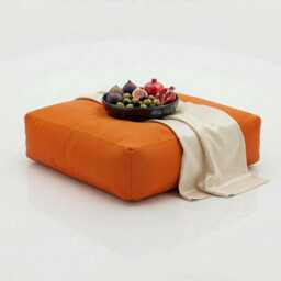 Orange Square Bean Bag Floor Cushion Indoor/Outdoor Patio Seat - 60cm