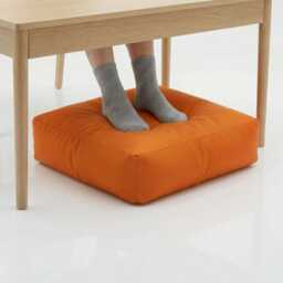 Orange Square Bean Bag Floor Cushion Indoor/Outdoor Patio Seat - 60cm - thumbnail 2