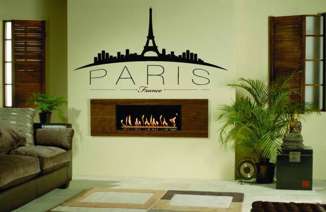 Paris Skyline Wall Decal Eiffel Tower Vinyl Sticker 2764 - image 1