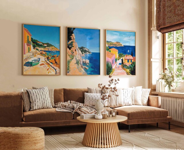 Set Of 3 Sardinia Italy Travel Poster, Art Print, Wall Art, Mediterranean Decor, Gift - image 1
