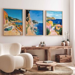 Set Of 3 Sardinia Italy Travel Poster, Art Print, Wall Art, Mediterranean Decor, Gift - thumbnail 2