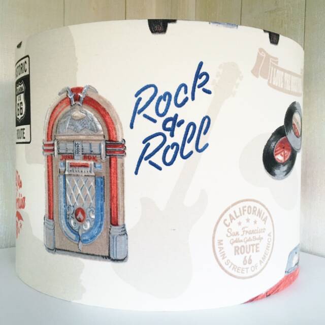Rock'n'roll Lampshade, Retro Musical Lamp Shade For Table Or Standard Lamps Ceiling Lights - image 1