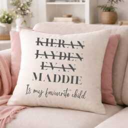 Personalised Cushion, Mothers Day Gift, Humour Gifts, Gifts For Mum, Her, Mum Birthday Cushion Cover, Gift Mom - thumbnail 1