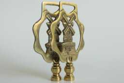 Brass Windmill Lamp Finials On Shiny Hardware - A Single Finial Or Matching Pair - thumbnail 1