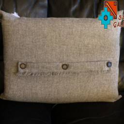 Pair Of Hand Crafted On The Loom Turquoise Grey Cushion Cover Pillow 54 X 44 cm Llama Wool Sofa Bed Chair Decoration Pompons Christmas Gift - thumbnail 3