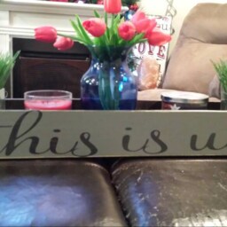 This Is Us Wood Sign Distressed Wall Hanging Rustic Decor Farmhouse Housewarming Gift Love Personalized Family - thumbnail 2