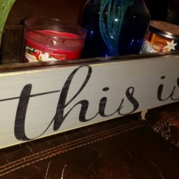 This Is Us Wood Sign Distressed Wall Hanging Rustic Decor Farmhouse Housewarming Gift Love Personalized Family - thumbnail 4
