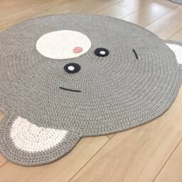 Kids Mat Baby Carpet Carpet For Kids Nursery Rug Rug Crochet Bear Teddy Room - thumbnail 4