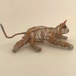 Ginger Tabby Cat Statue, Lover Gift - thumbnail 3