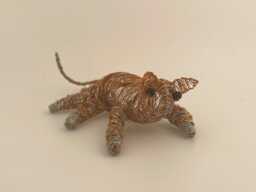 Ginger Tabby Cat Statue, Lover Gift