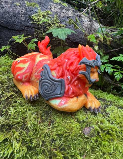 Red Ghost Of The Pridemother Feral Druid 17cm 3D Printed Figure - image 1