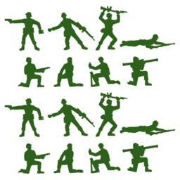 Toy Soldier Wall Decals Army Men Kids Room Decor - thumbnail 2