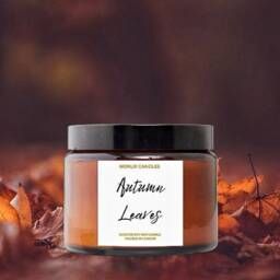 Large Soy Autumn Scented Candle, Pumpking Spice, Amber Jar Candle, Two Wick Candle, Autumn Gift, Autumn Home Decor, Fall Candle, Container Candlep - thumbnail 2