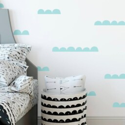 Scandinavian Hills Wall Decals - Nursery Decor, Kids Room Art, Modern Abstract Removable Stickers - thumbnail 4
