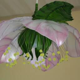 Apple Tree Flower Chandelier Pendant Ceiling Lamp, Soft Romantic Lampshade - thumbnail 3