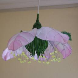 Apple Tree Flower Chandelier Pendant Ceiling Lamp, Soft Romantic Lampshade - thumbnail 2