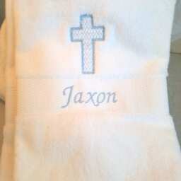 Personalized Baptism Towel For Greek Orthodox Baptism, Bath Towel, Embroidered - thumbnail 3