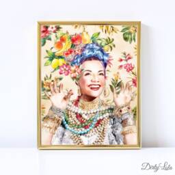 Carmen Miranda - Portrait Illustration Art Print Kitchen Home Decor - thumbnail 2