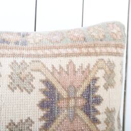Vintage Turkish Kilim Lumbar Pillow Cover 12x24 Inch, Handmade - thumbnail 3