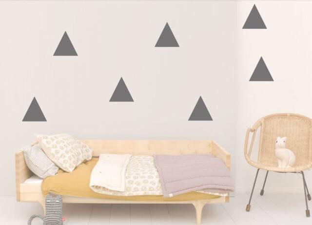 Triangles Wall Decal, Vinyl Sticker, Large Removable Stickers, Geometric Pattern Decals - image 1