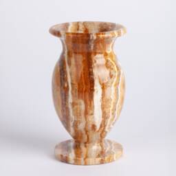 Hand Carved Alabaster Vase Natural Stone Home Decoration - thumbnail 3