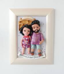 1 Year Anniversary Gift For Husband Custom Couple Sculpture 3D Portrait - thumbnail 1