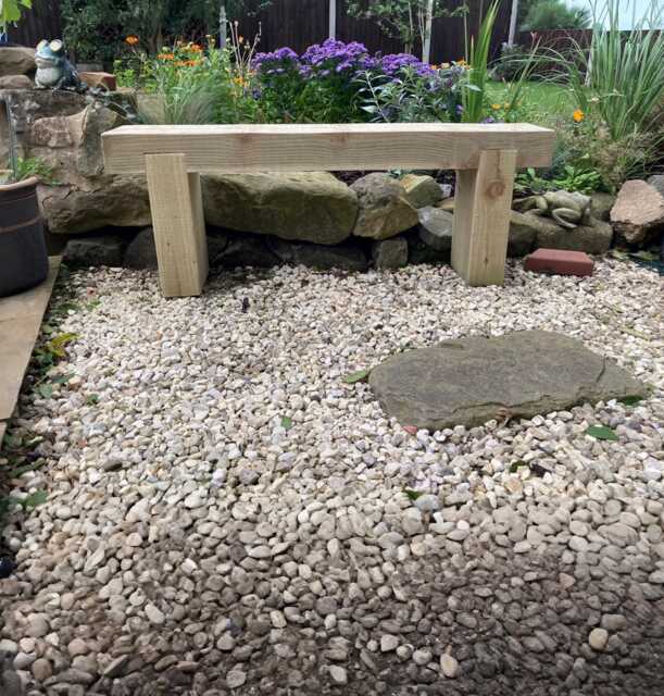 3 Seater Wooden Rustic Garden Bench Sleeper Seat Outdoor Patio L120cm H45cm W20cm For Cozy Relaxation - image 1