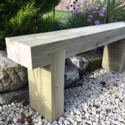 3 Seater Wooden Rustic Garden Bench Sleeper Seat Outdoor Patio L120cm H45cm W20cm For Cozy Relaxation - thumbnail 3