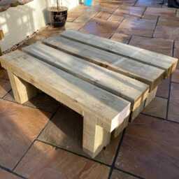 3 Seater Wooden Rustic Garden Bench Sleeper Seat Outdoor Patio L120cm H45cm W20cm For Cozy Relaxation - thumbnail 4