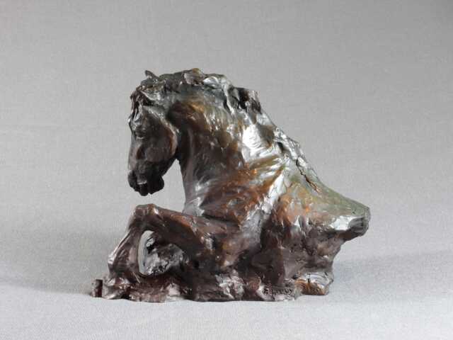 "Hand Cast Bronze Horse Sculpture ""Equus Rising" - image 1