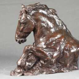 "Hand Cast Bronze Horse Sculpture ""Equus Rising" - thumbnail 3