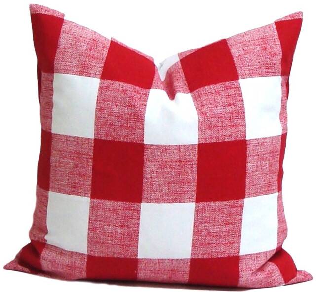 Christmas Pillow Cover, Red Cover For 20x20 Pillow, 16x16, 18x18 All Sizes - image 1