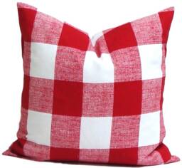 Christmas Pillow Cover, Red Cover For 20x20 Pillow, 16x16, 18x18 All Sizes - thumbnail 1