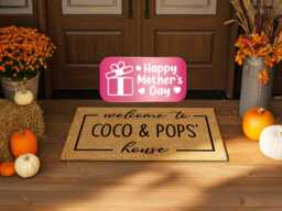 Custom Front Door Name Mat - Family Welcome Home Gift - thumbnail 1