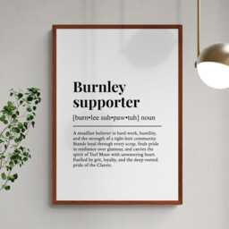 Burnley Supporter Funny Definition Sport Football Gift Wall Art Print - thumbnail 2
