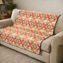 Rustic Charm Quilt Pattern - Farmhouse Patchwork Throw - Digital PDF Download - thumbnail 1