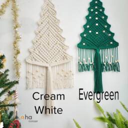 Macrame Christmas Tree Wall Art, Boho Holiday Decor, Gift, Hanging, Art - thumbnail 3