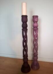 Candlestick Candle Holder Candlesticks Shabby Chic Handmade By Pimp-Factory.de - thumbnail 1
