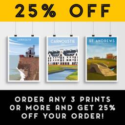 Carnoustie Print - Legendary Links Golf Course Travel Poster Angus Scotland - thumbnail 2