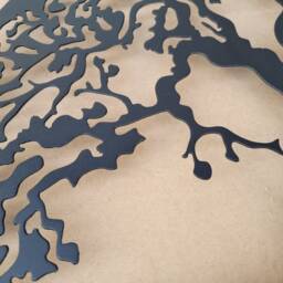 Black Tree Of Life Metal Wall Art 60cm Industrial Decor - thumbnail 2