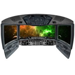 Fake Window, Space Themed Nursery Decor, Boys Room Wall Decal, Cockpit Sticker - Vwaq Cp28 - thumbnail 2