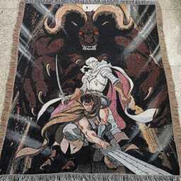 Berserk Woven Blanket Tapestry - Guts Griffith Anime Manga Decor - 50x60 Inches - thumbnail 4