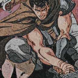 Berserk Woven Blanket Tapestry - Guts Griffith Anime Manga Decor - 50x60 Inches - thumbnail 2
