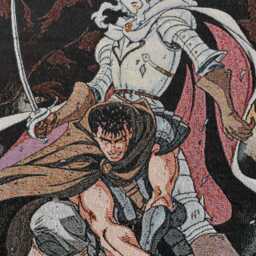 Berserk Woven Blanket Tapestry - Guts Griffith Anime Manga Decor - 50x60 Inches - thumbnail 3